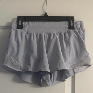 lululemon athletica Hotty Hot Low Rise 4 inch Light Purple Athletic Shorts